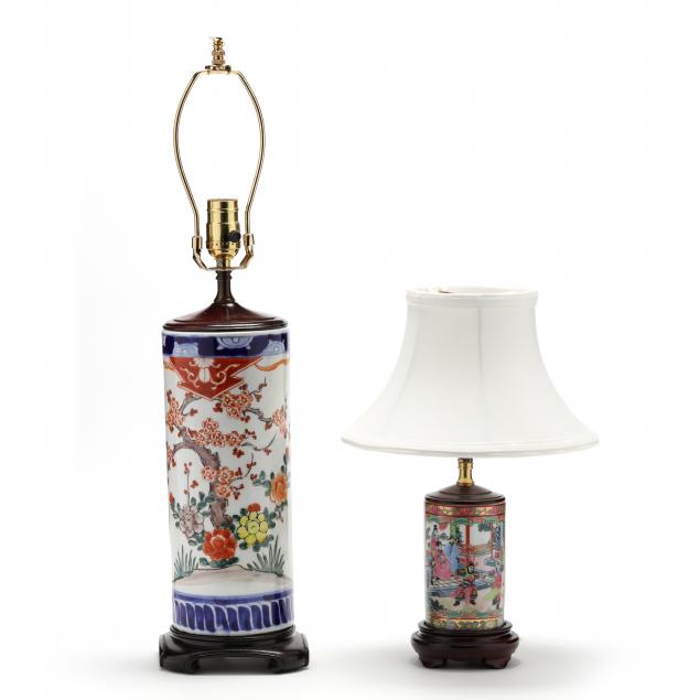 TWO ASIAN PORCELAIN TABLE LAMPS 2c9260