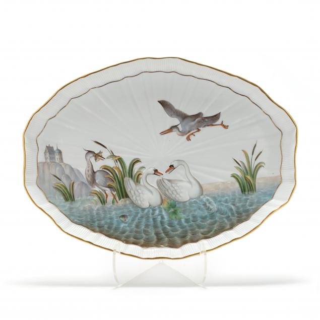 MEISSEN, SWAN SERVICE OVAL PLATTER