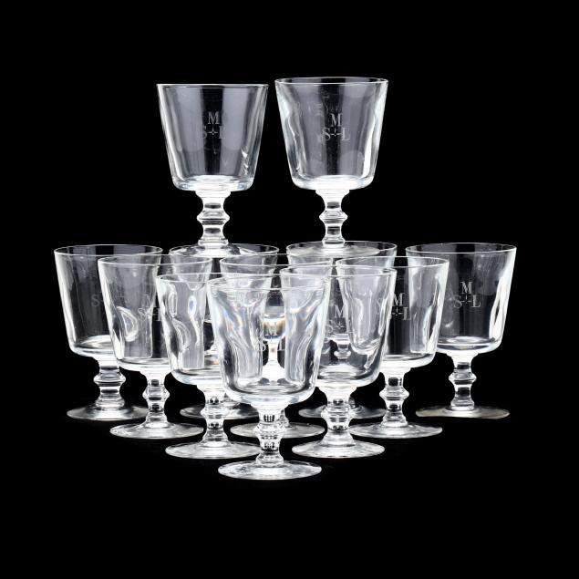 STEUBEN SET OF TWELVE CRYSTAL 2c934a