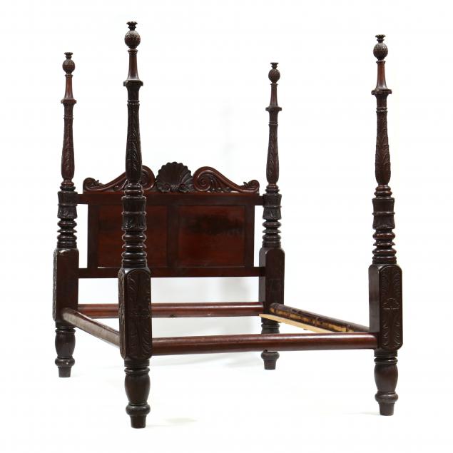 AMERICAN CLASSICAL CARVED MAHOGANY TALL