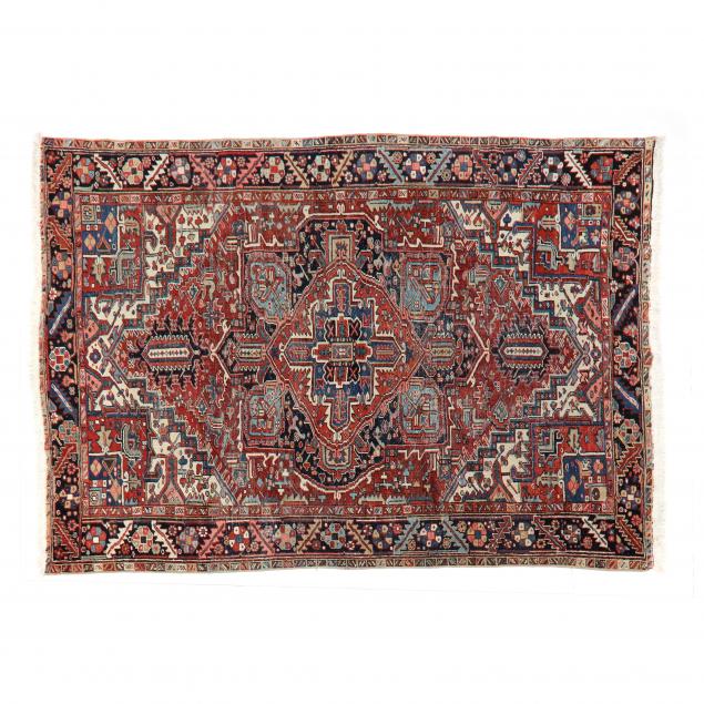 HERIZ RUG Red field with large 2c9426