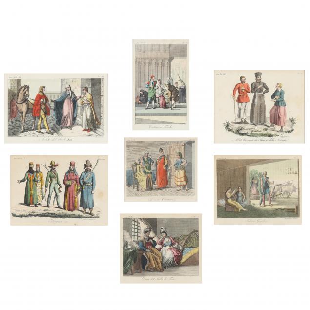 GROUP OF SEVEN ANTIQUE COSTUME 2c9452