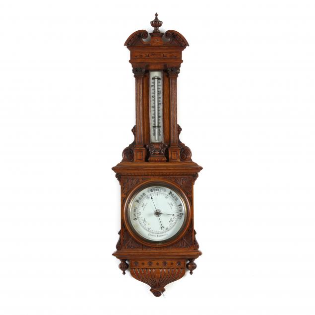 ANTIQUE ENGLISH ANEROID BAROMETER