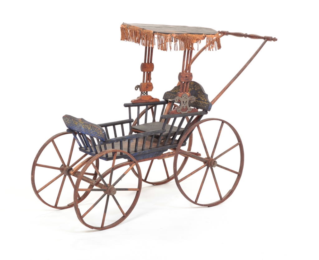AMERICAN "QUEEN ANNE" DOLL BUGGY.