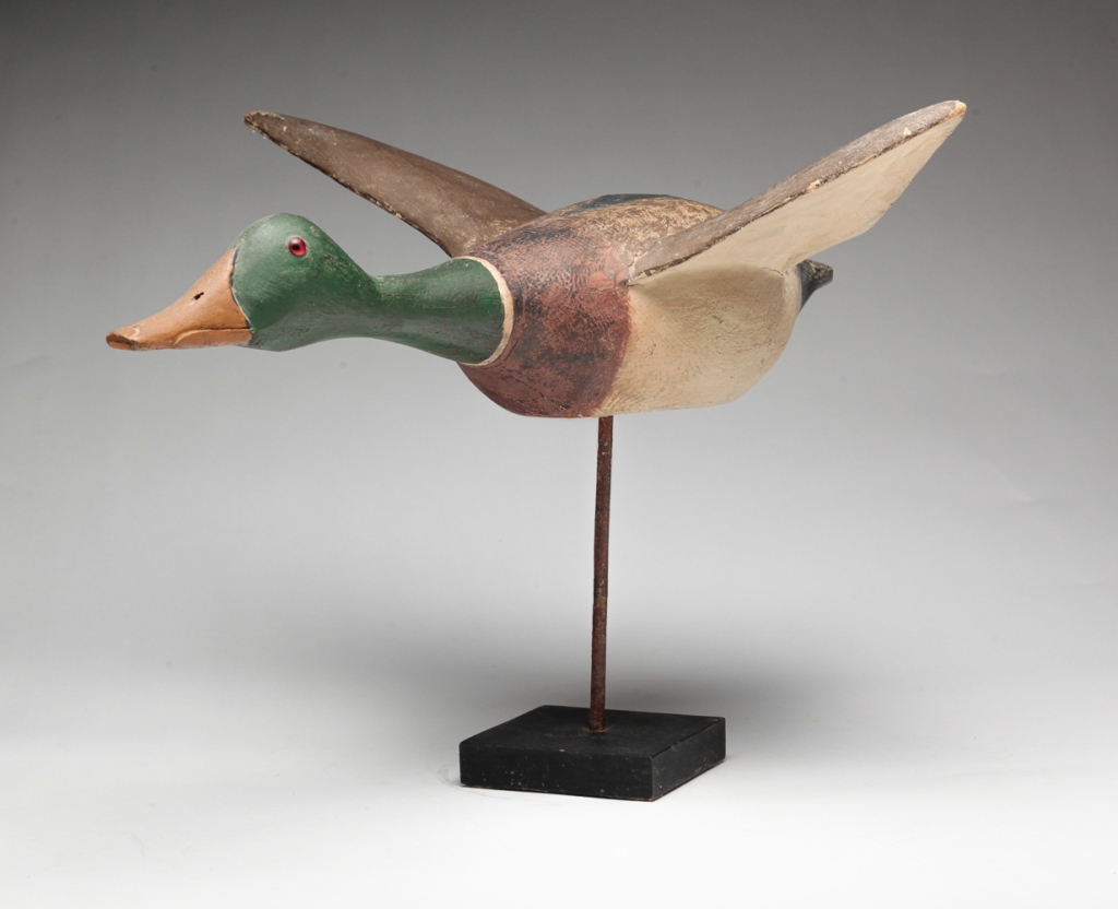 FLYING MALLARD CARVING BY FRANK