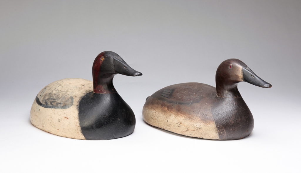 PAIR OF CANVASBACK DECOYS BY ED 2c9cce