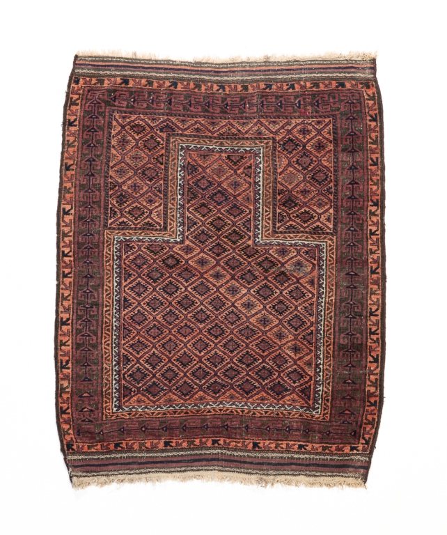 BELOUCHISTAN PRAYER RUG Ca 1880 1920  2c9d03