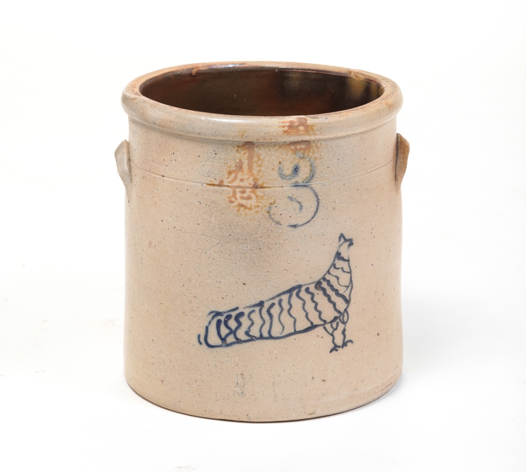 AMERICAN STONEWARE CROCK. Second