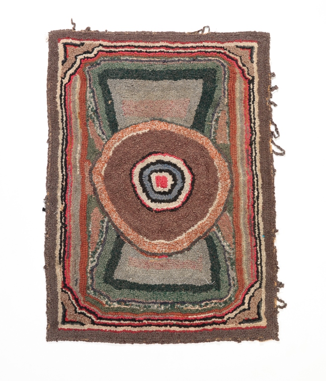 AMERICAN HOOKED RUG. Late 19th-early