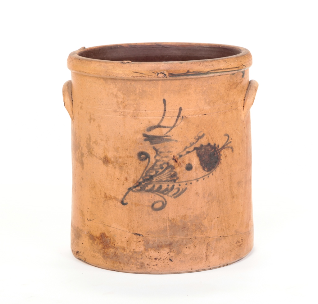 AMERICAN STONEWARE CROCK. Second