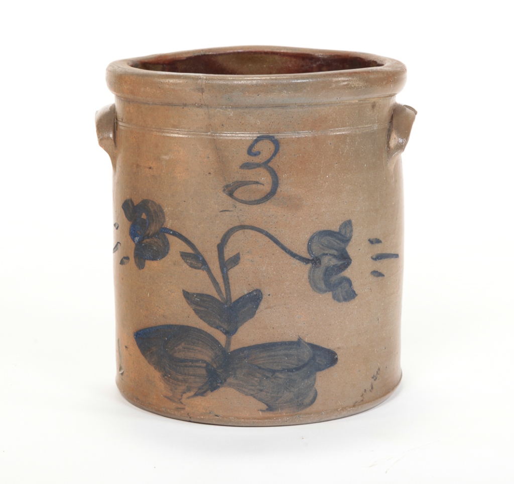 AMERICAN STONEWARE CROCK. Second