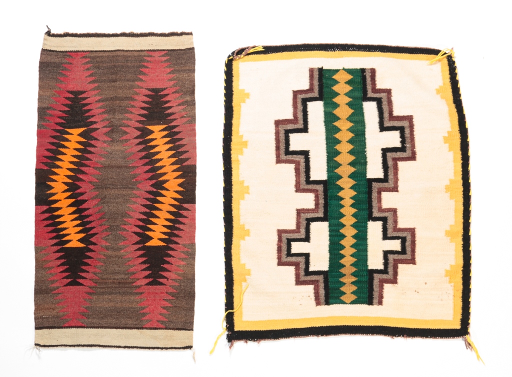 TWO NAVAJO RUGS. First half 20th