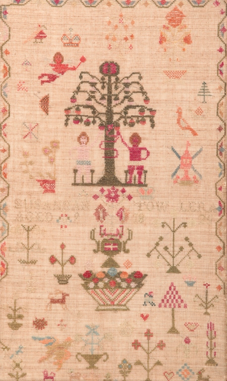 SAMPLER Probably English cotton 2c9d54