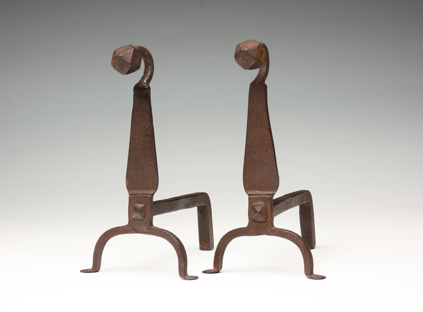 PAIR OF AMERICAN MINIATURE WROUGHT
