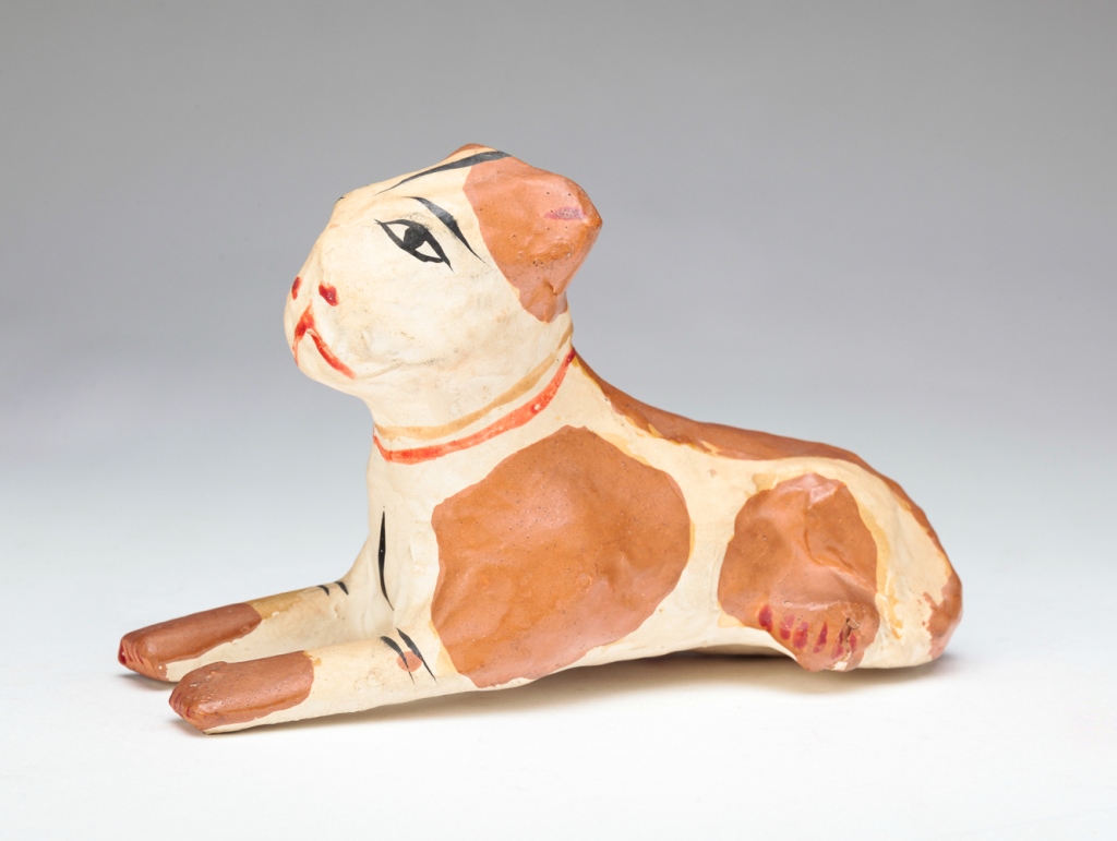 AMERICAN PAPIER MACHE DOG. Possibly