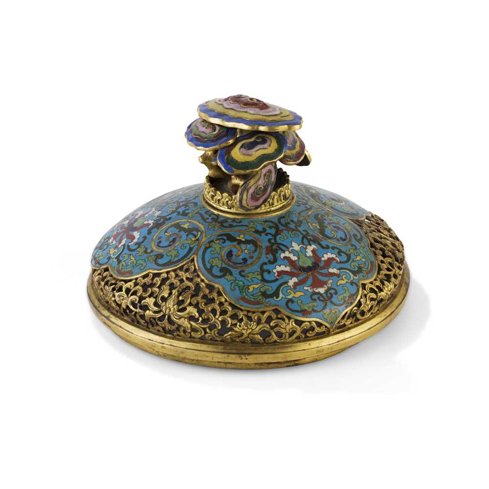 CLOISONN ENAMEL CENSER COVER QING 2cc570