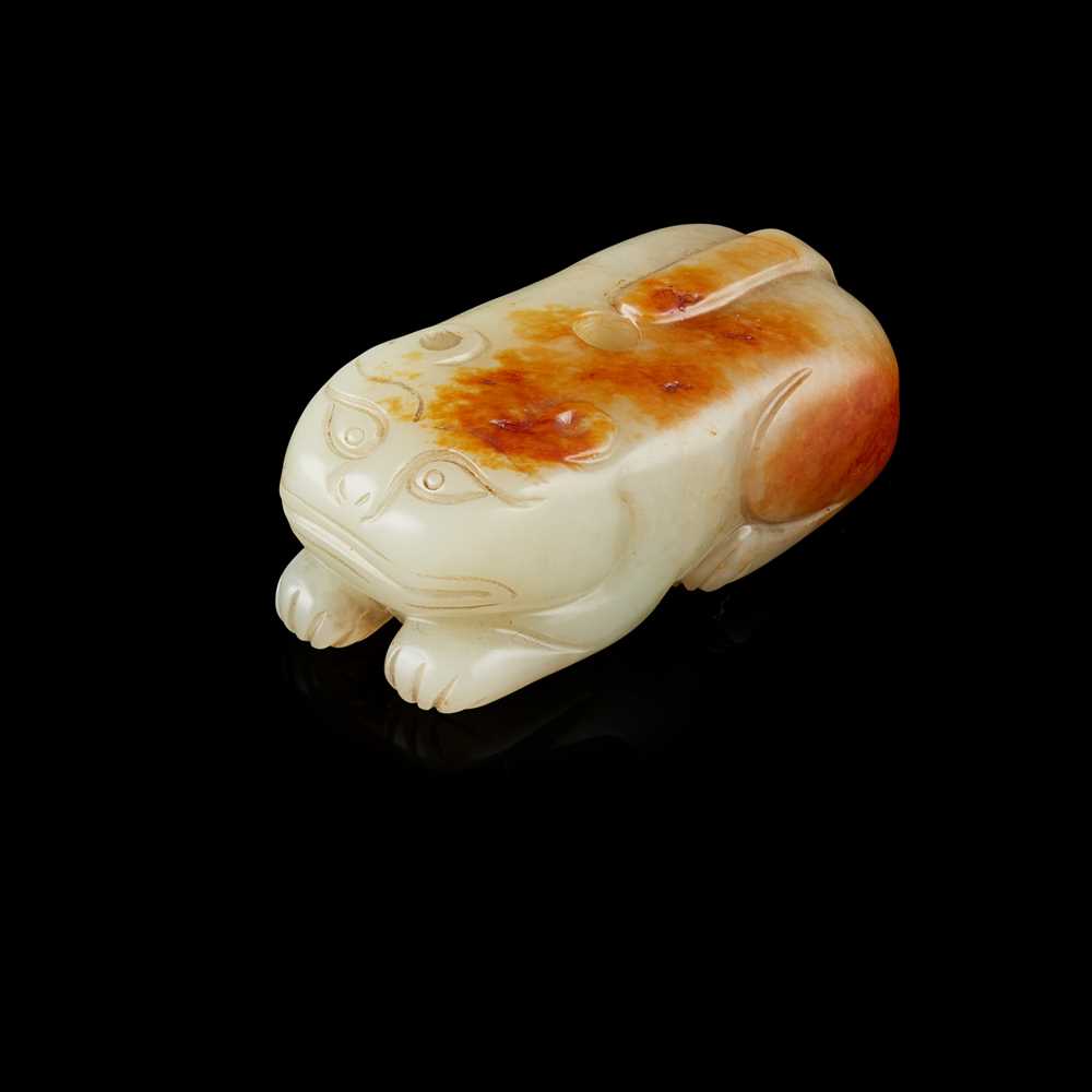 CELADON JADE WITH RUSSET SKIN TIGER  2cc579