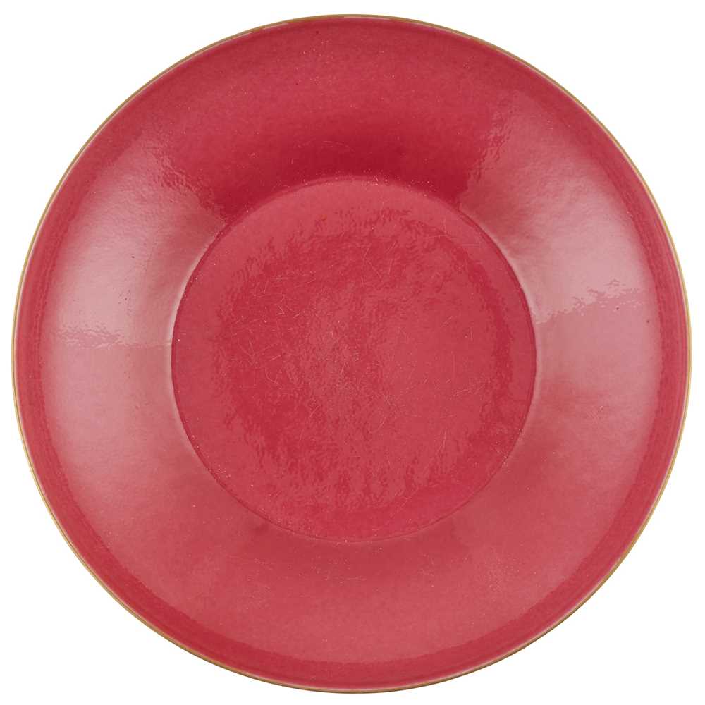 RUBY RED GLAZED DISH YONGZHENG 2cc59b