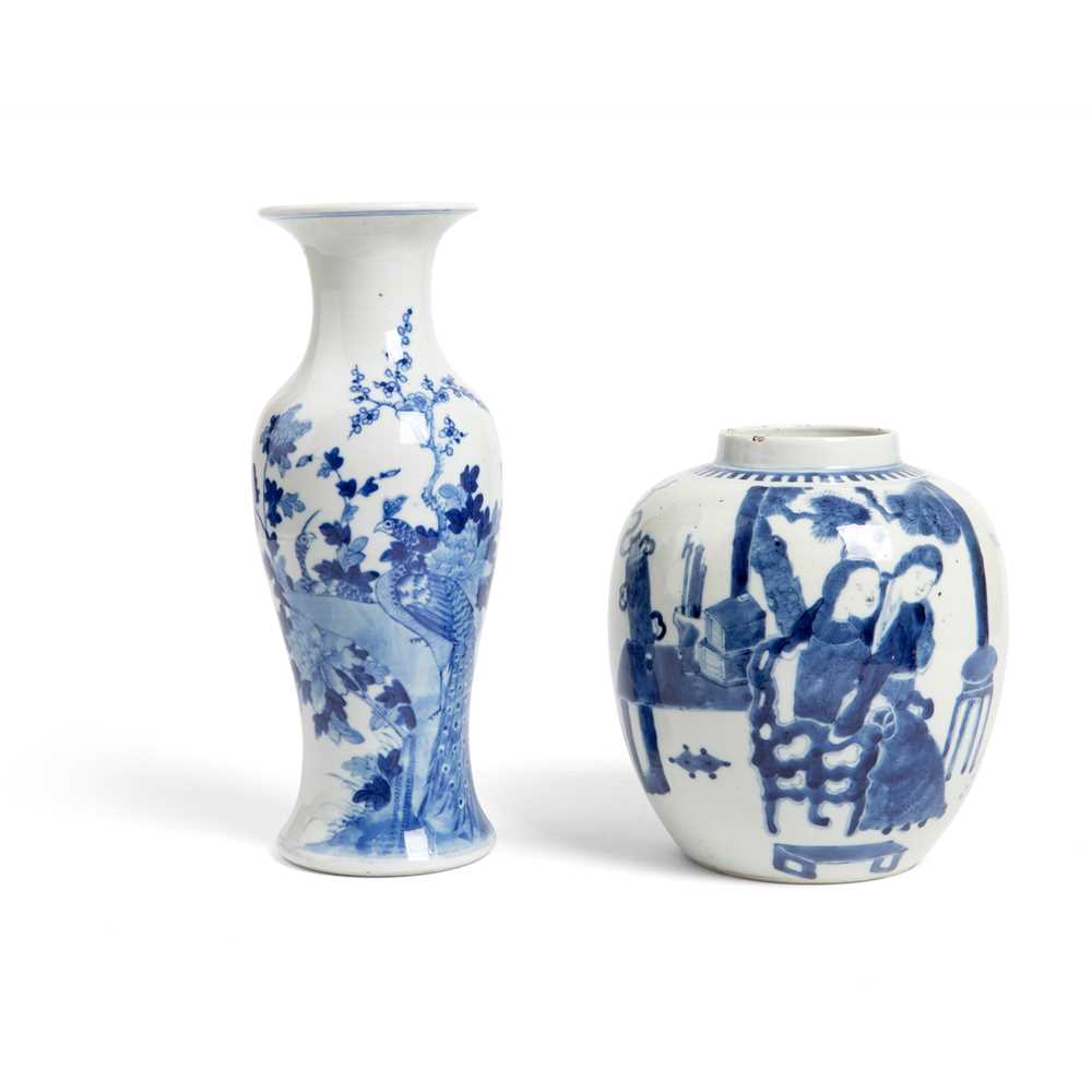 TWO BLUE AND WHITE WARES QING DYNASTY  2cc5c4