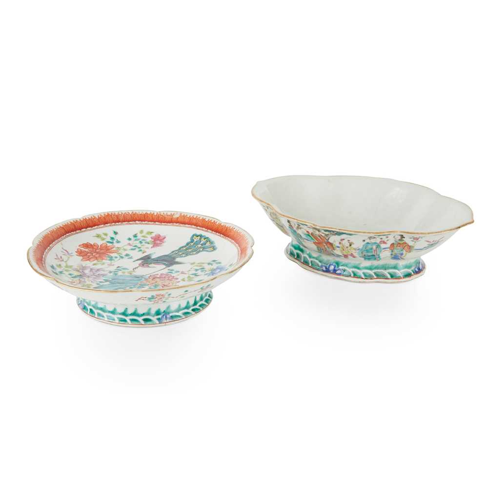 TWO FAMILLE ROSE WARES QING DYNASTY  2cc630