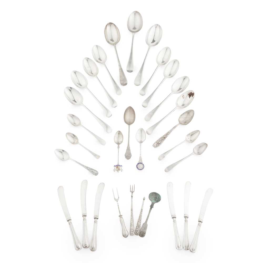 A COLLECTION OF OLD ENGLISH FLATWARE