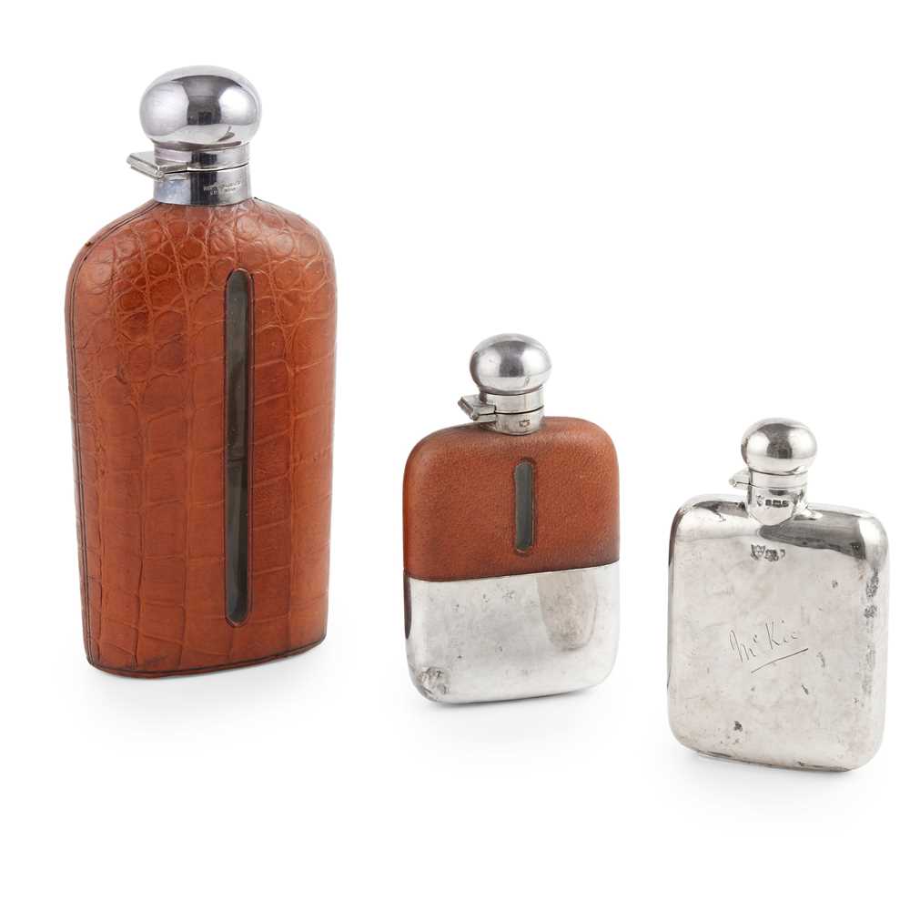 A GROUP OF HIP FLASKS to include  2cc7e2