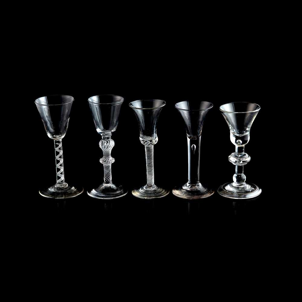 FIVE GEORGIAN WINE GLASSES
18TH