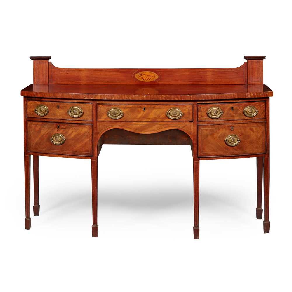 LATE GEORGE III MAHOGANY AND INLAID