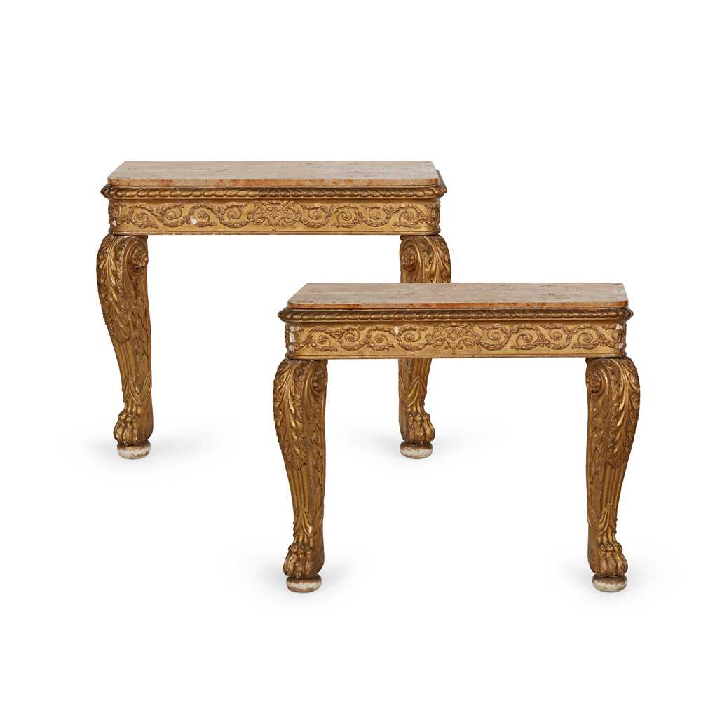 PAIR OF IRISH GEORGE III GILTWOOD,