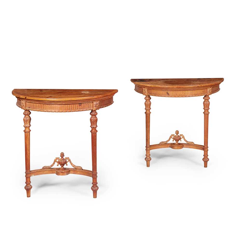PAIR OF PINE NEOCLASSICAL CONSOLE