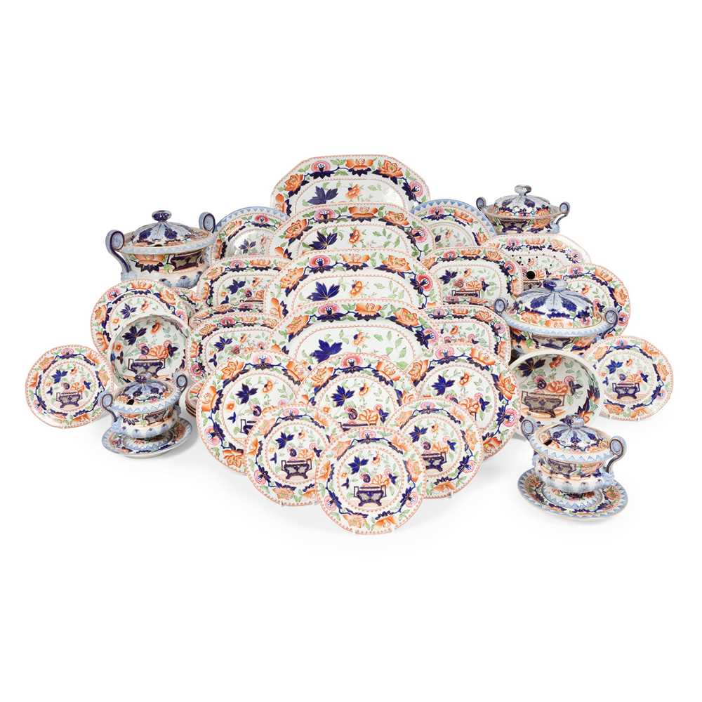 STONE CHINA IMARI PART DINNER SERVICE  2cc925