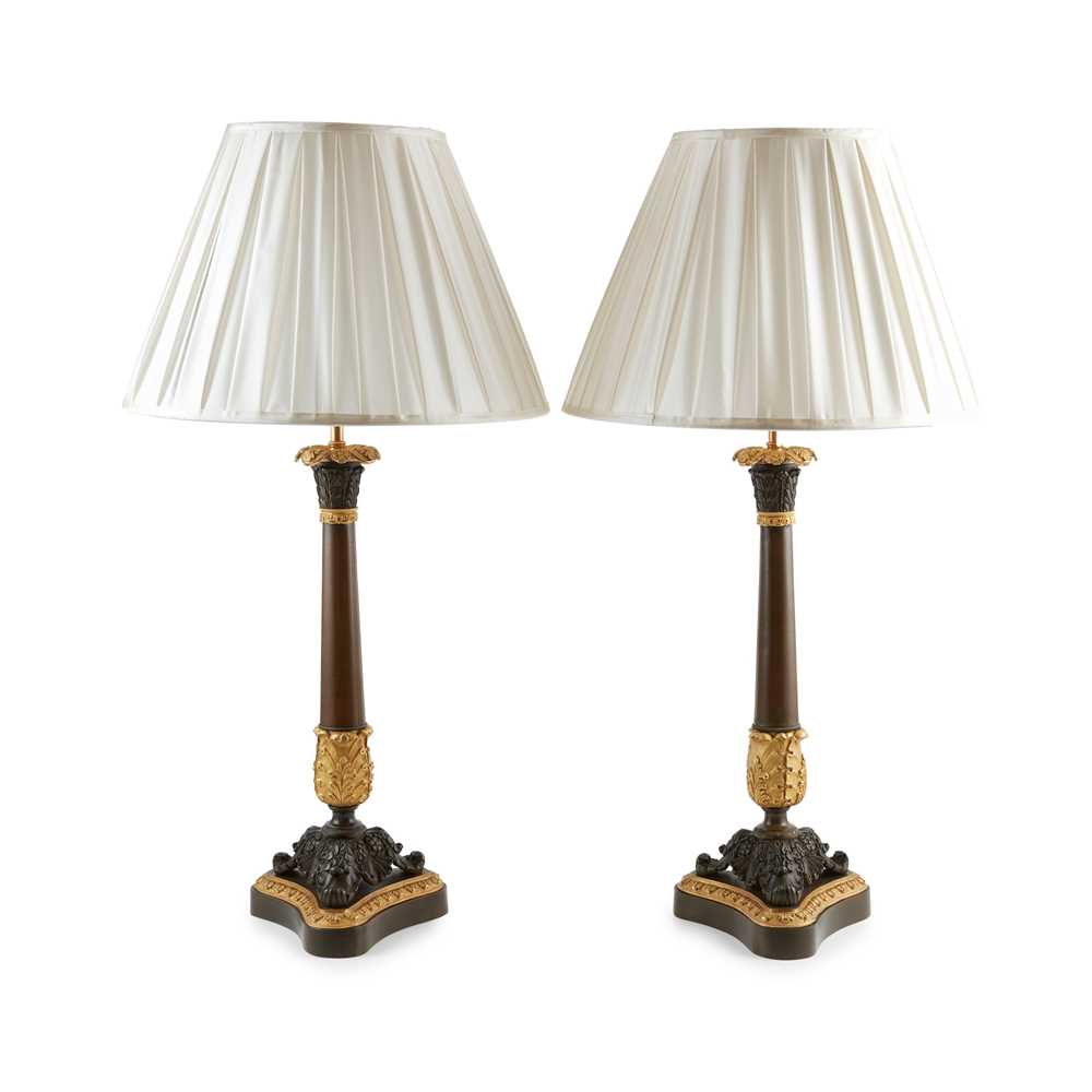 PAIR OF LARGE REGENCY PATINATED 2cc932