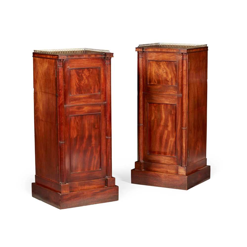 PAIR OF IRISH REGENCY MAHOGANY