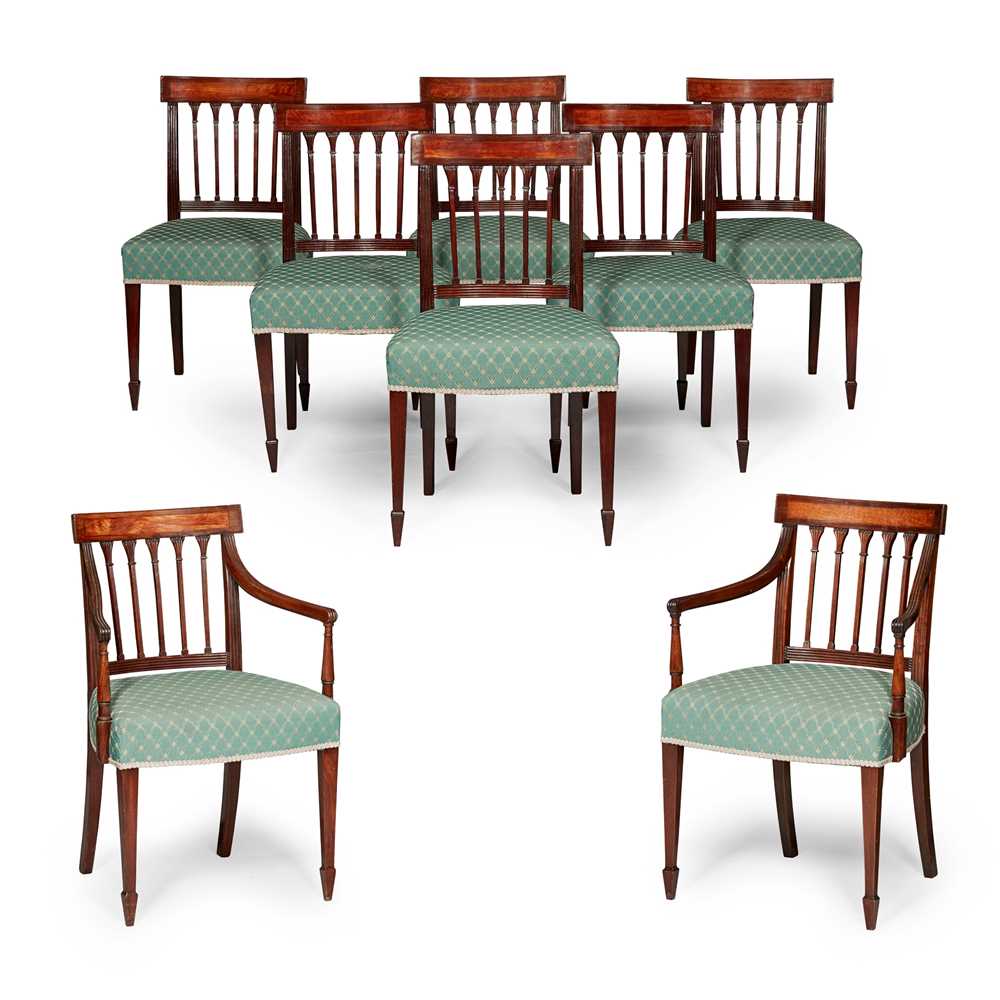 SET OF EIGHT REGENCY MAHOGANY AND 2cc944