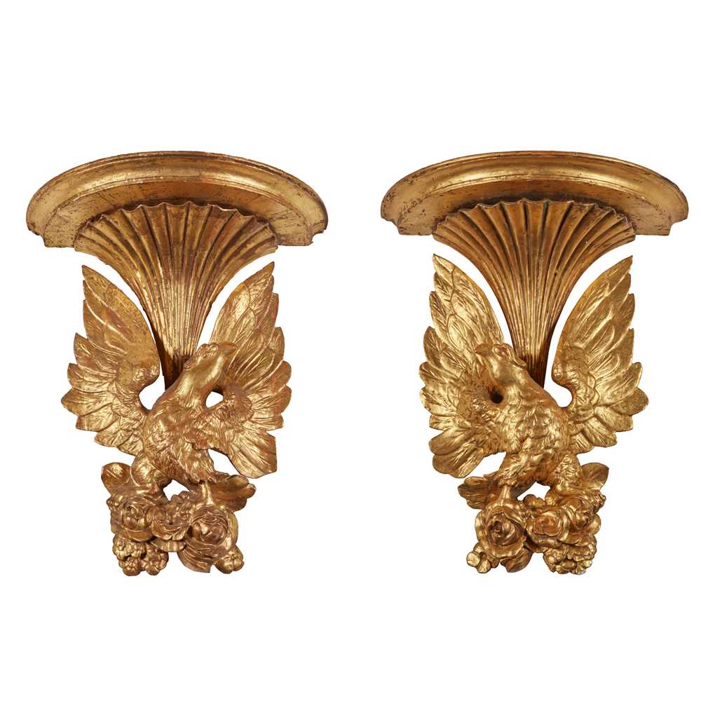 PAIR OF GILTWOOD WALL BRACKETS 19TH 2cc93f