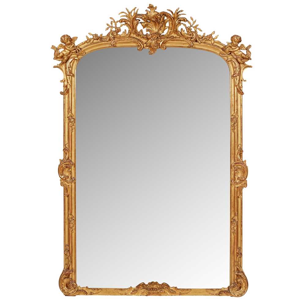 VICTORIAN GILTWOOD OVERMANTEL MIRROR
19TH