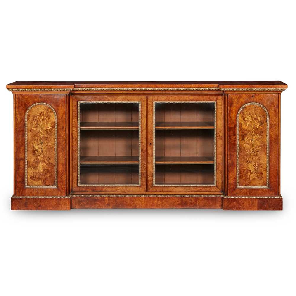 EARLY VICTORIAN WALNUT, MARQUETRY,