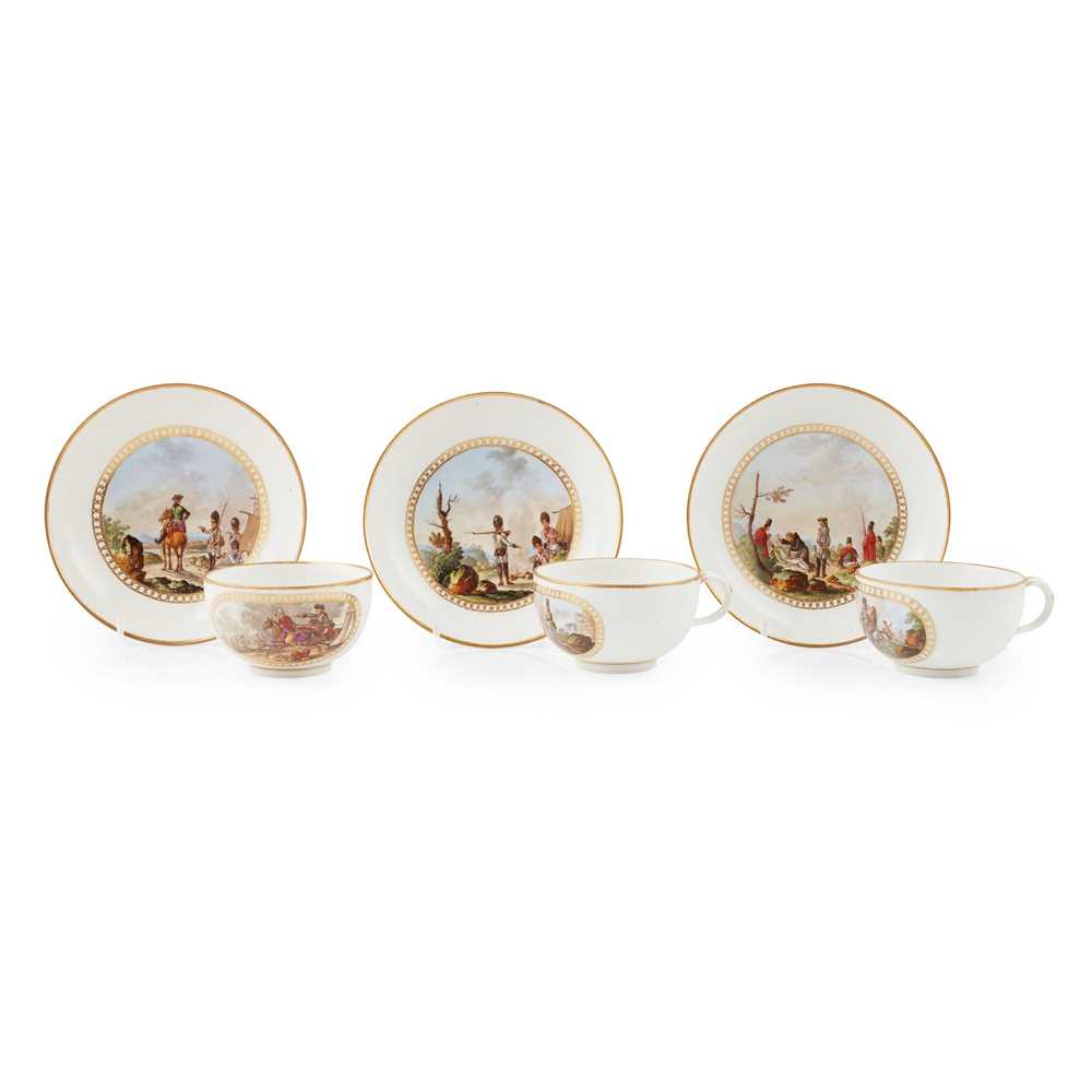 THREE MEISSEN MARCOLINI CUPS AND 2cca45