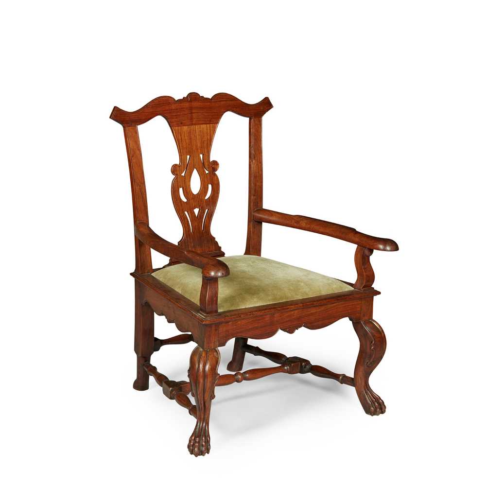 ANGLO-INDIAN PADOUK ARMCHAIR
MID