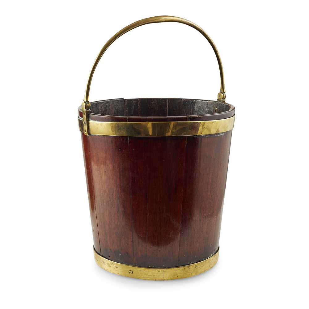 GEORGE III BRASS BOUND MAHOGANY