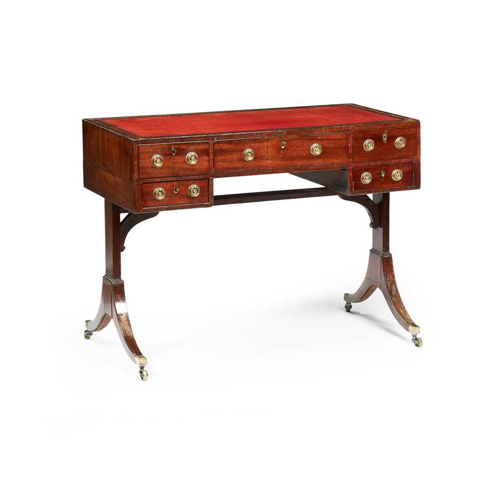 REGENCY MAHOGANY WRITING TABLE EARLY 2ccd01