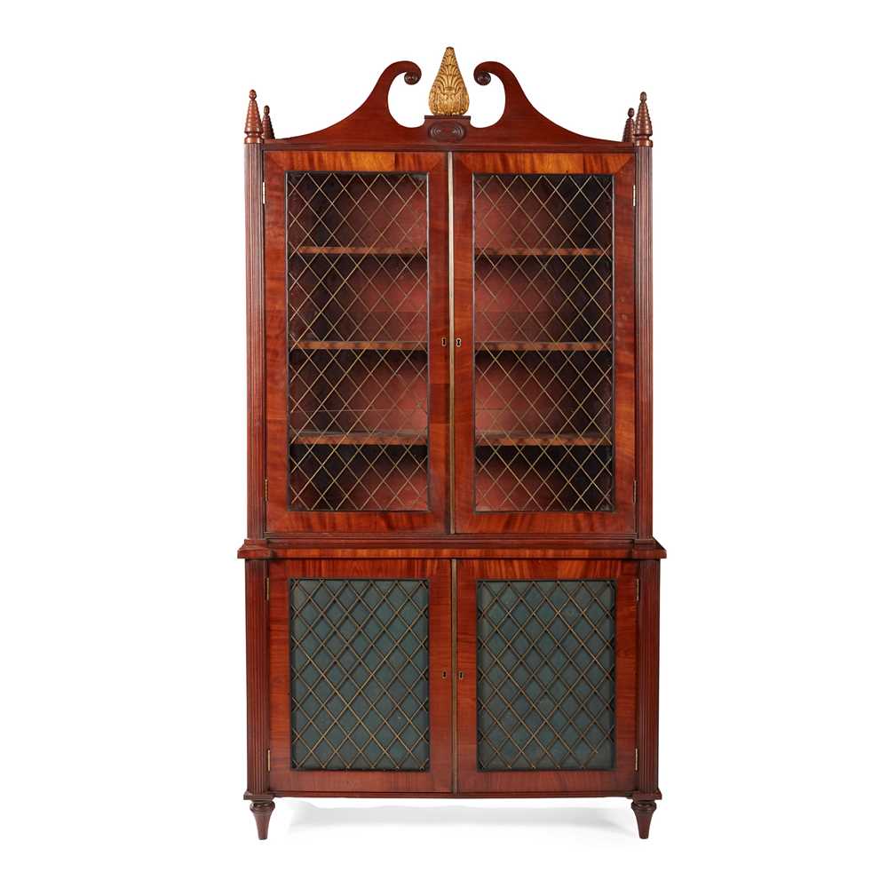 REGENCY MAHOGANY AND BRASS BOOKCASE 19TH 2ccd02