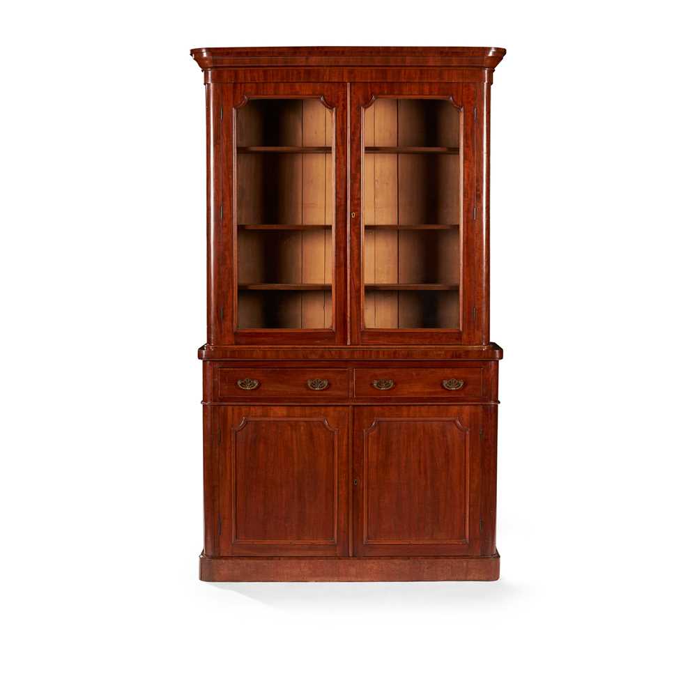 VICTORIAN MAHOGANY BOOKCASE CABINET 19TH 2ccd2d