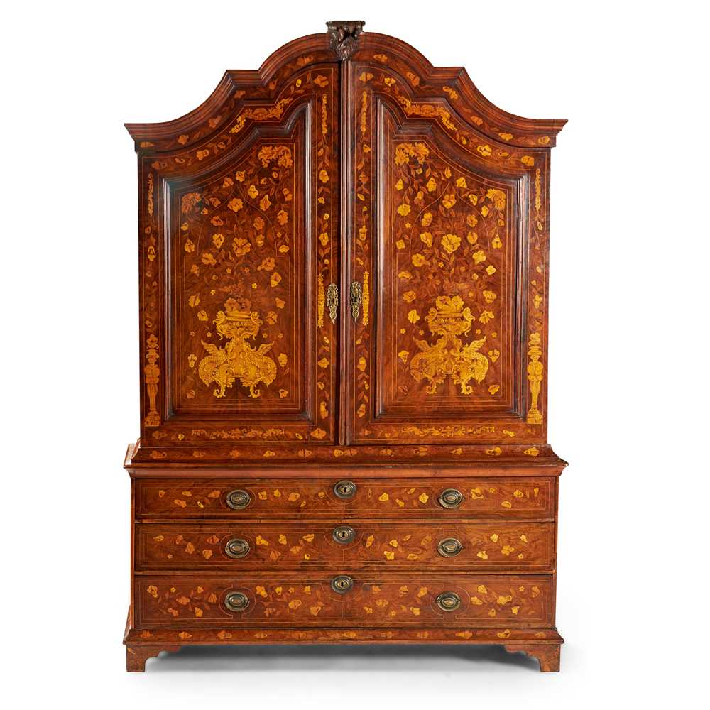 DUTCH FLORAL MARQUETRY CABINET ON CHEST EARLY 2ccd5d