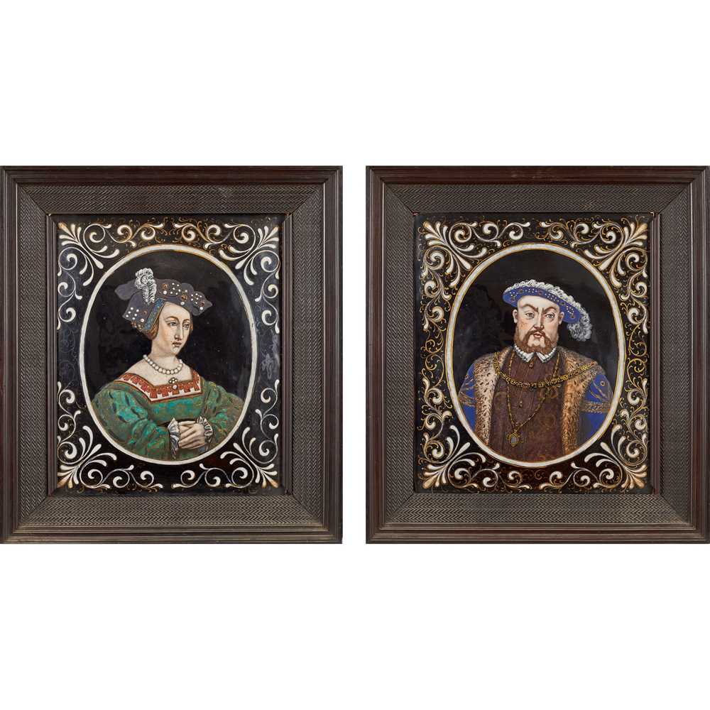 TWO LARGE LIMOGES ENAMEL ON COPPER 2ccd58