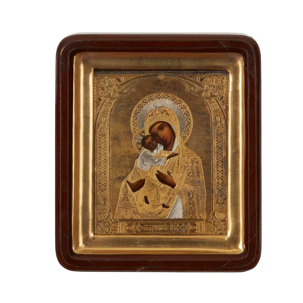 CASED RUSSIAN ICON, OUR LADY OF