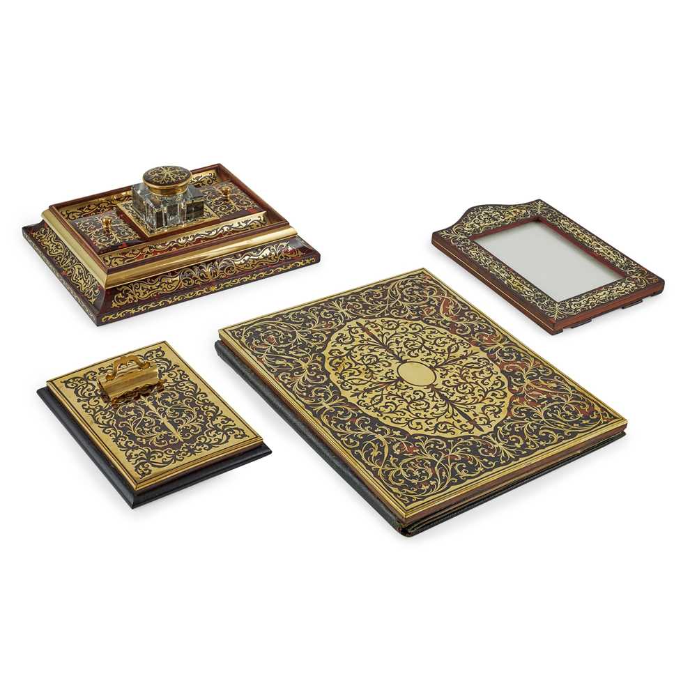 Y FRENCH FOUR-PIECE BOULLE MARQUETRY