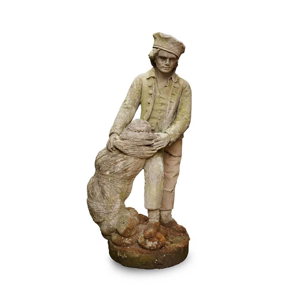 CARVED SANDSTONE FIGURE OF A SAILOR
EARLY