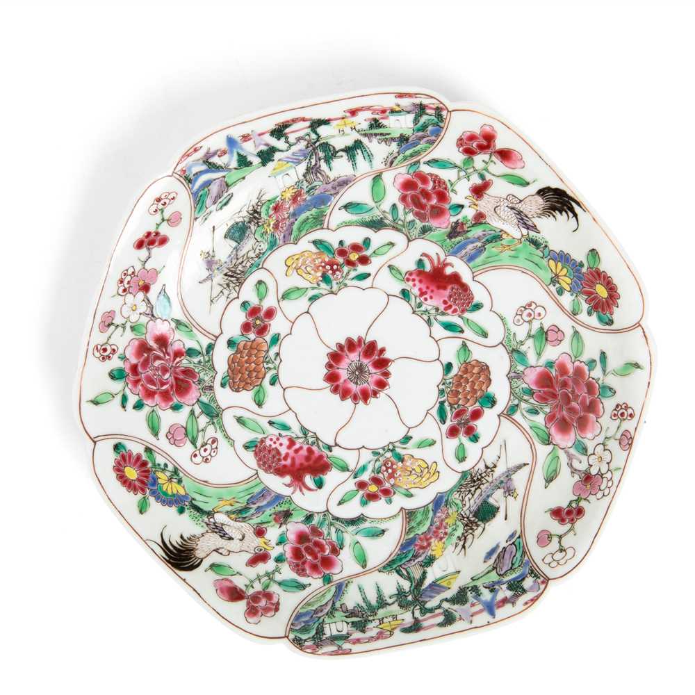FAMILLE ROSE FOLIATED DISH QING 2ccea6