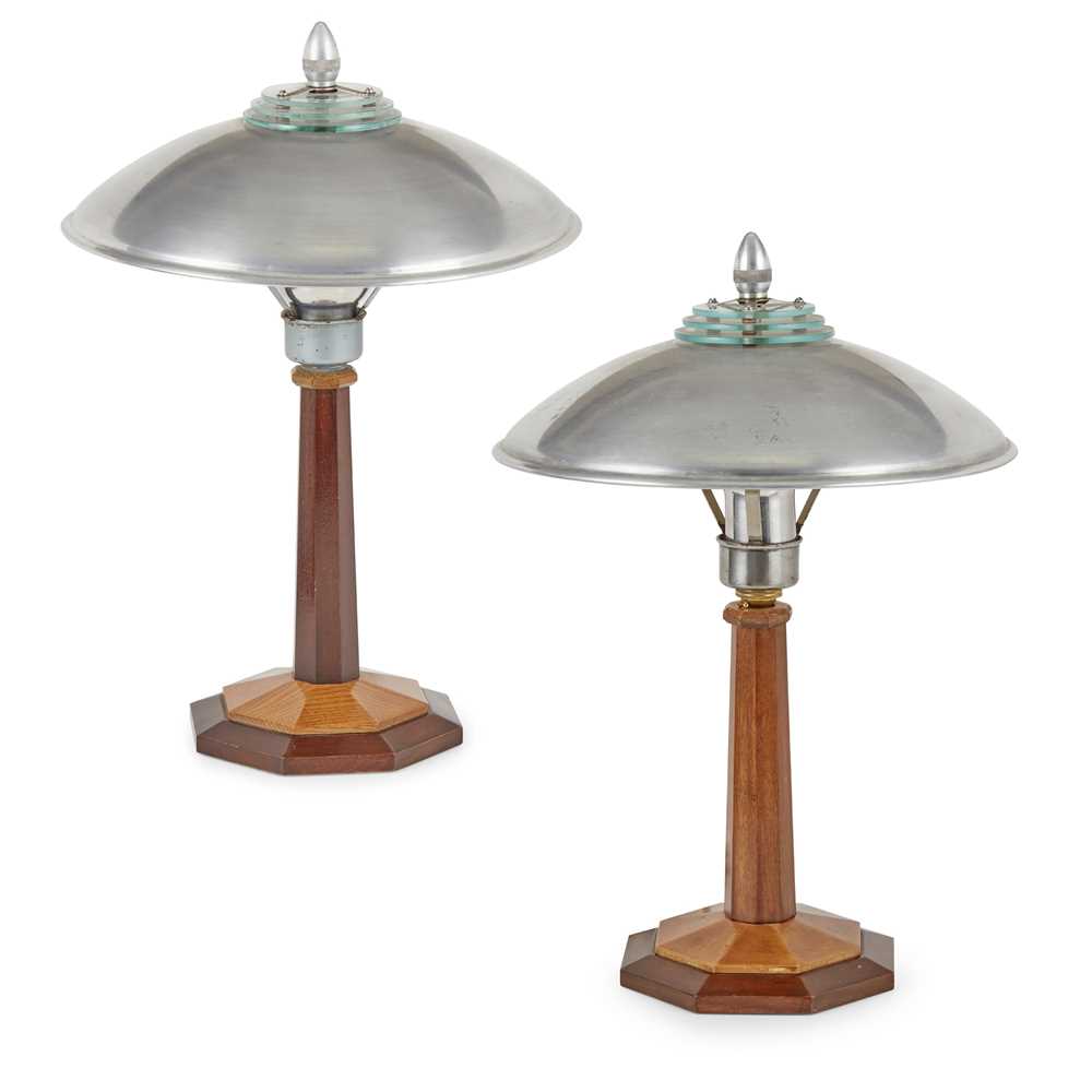 ENGLISH PAIR OF ART DECO DESK LAMPS  2cd075